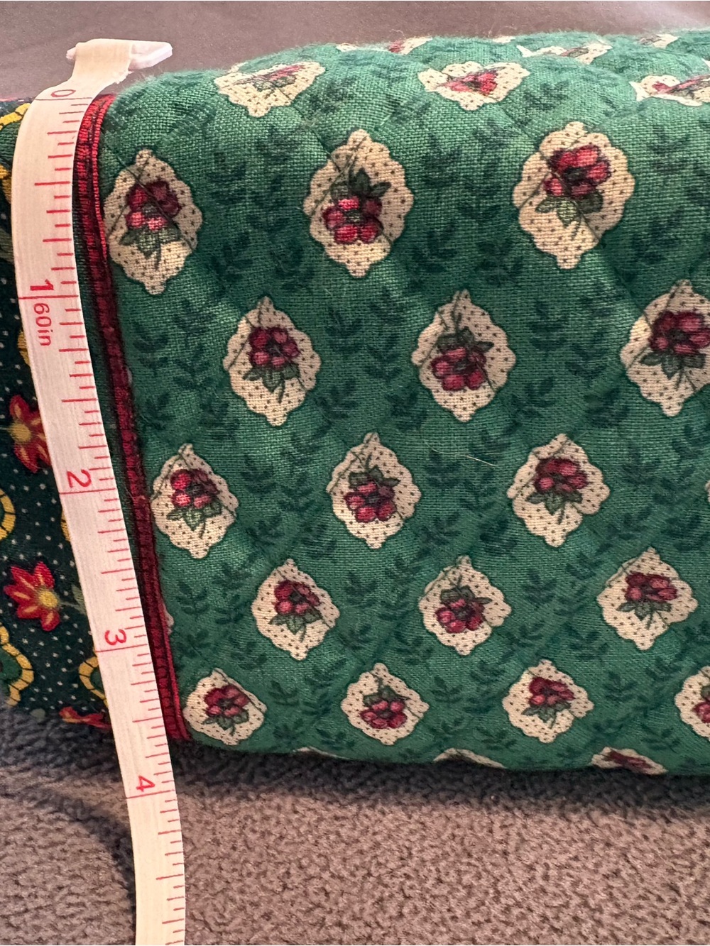 Vera Bradley Green Quilted Shoulder Bag with Multicolor Accents - Picture 13 of 13